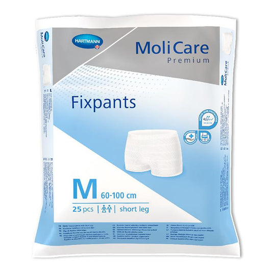 MoliCare Premium Fixpants Short Leg Medium Blue - 25 Pack