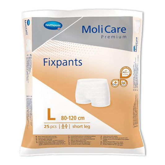 MoliCare Premium Fixpants Short Leg Large Brown - 25 Pack