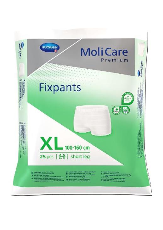 MoliCare Premium Fixpants Short Leg XL Green - 25 Pack