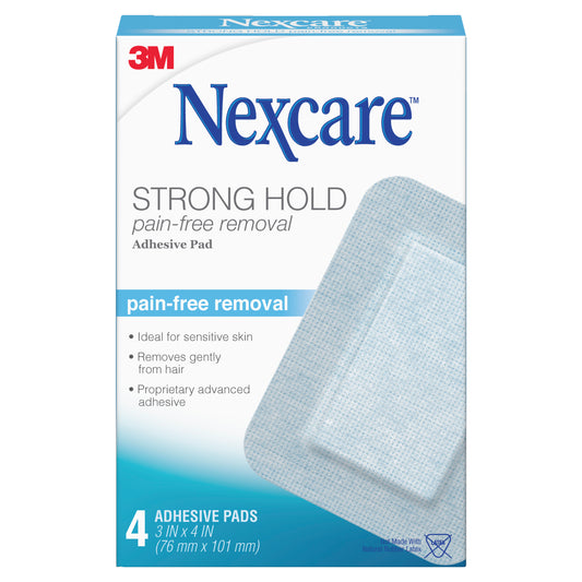 Nexcare Strong Hold Pain Free Adhesive Pad 4 Pack