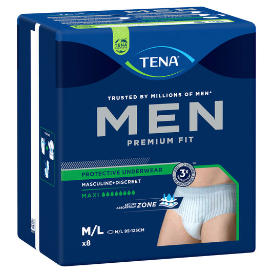 Tena Men Protective Underwear Premium Fit Maxi 8 Pack