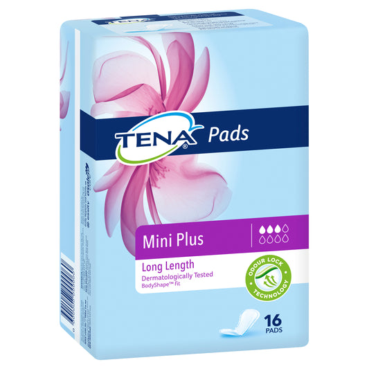 Tena Pads Mini Plus Long Length 16 Pack