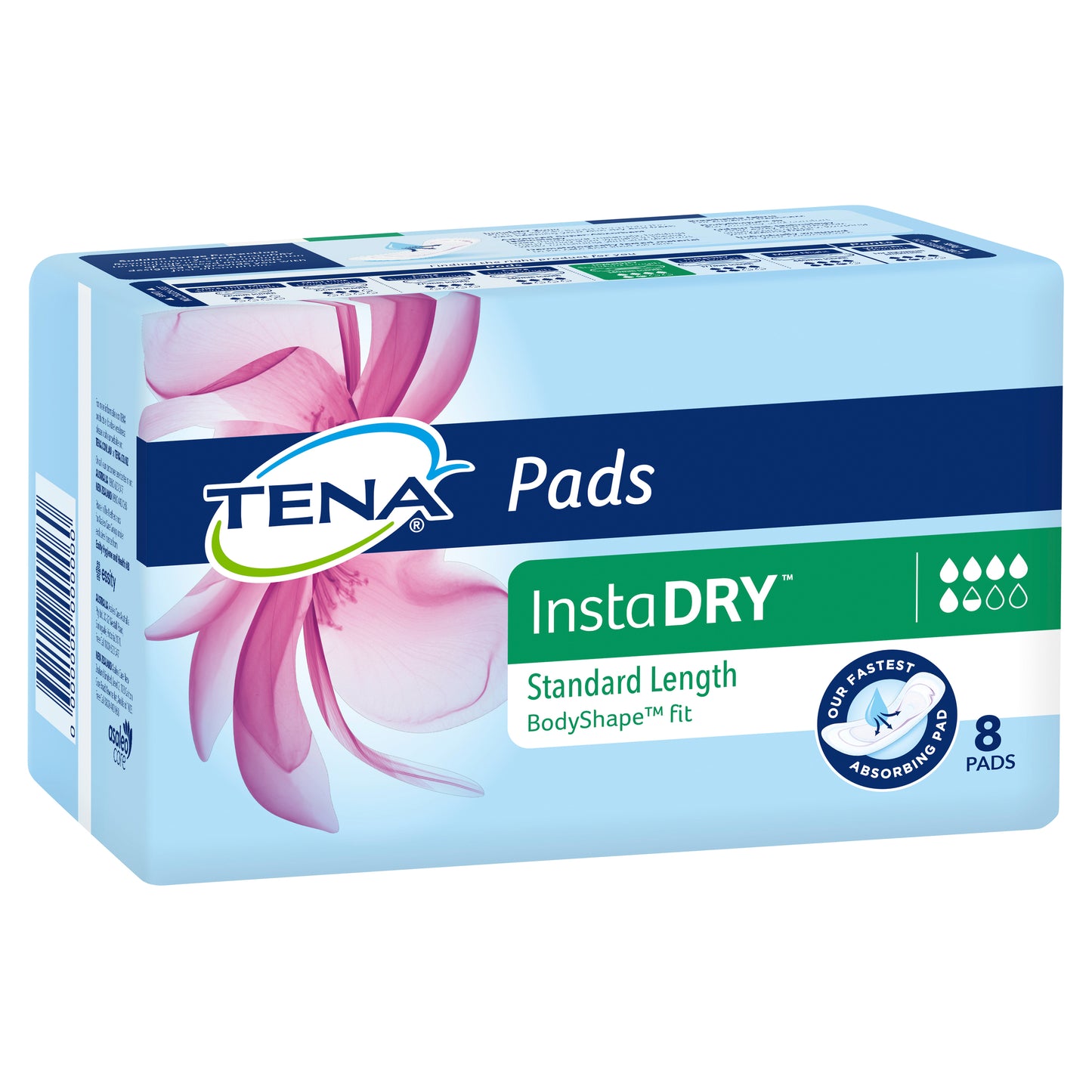 Tena Pads Instadry Long Length 8 Pack