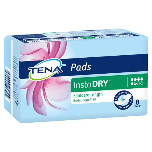 Tena Pads Instadry Long Length 8 Pack