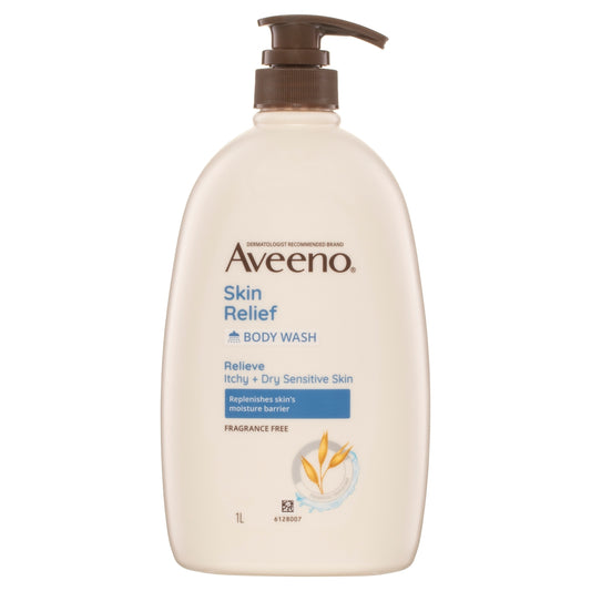 Aveeno Active Naturals Skin Relief Fragrance Free Body Wash 1L