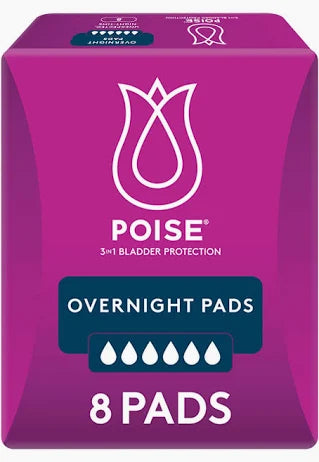 Poise Pads Overnight 8 Pack