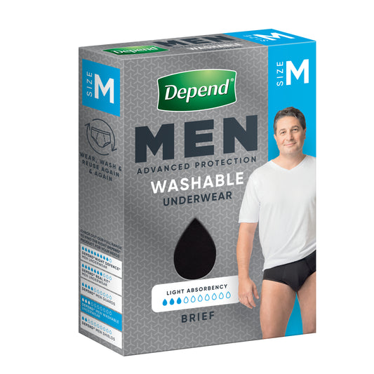 Depend Men Washable Brief Med 1PK Z6