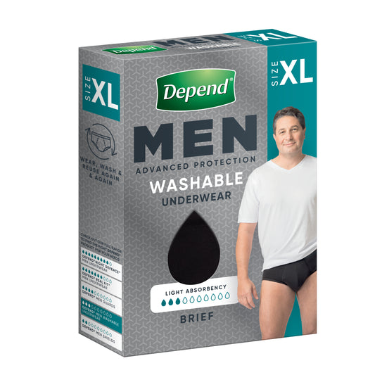 Depend Men's Washable Underwear Brief XL