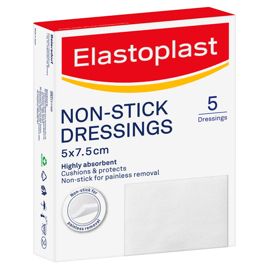 Elastoplast Non Stick Dressings 5 x 7.5 cm 5 Pack