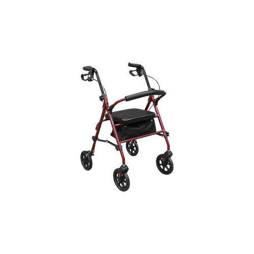 MLE Rollator 8 Height Adjustable Burgundy