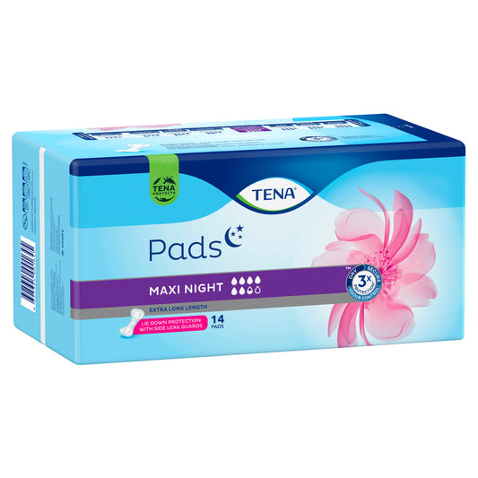 Tena Pads Maxi Night Extra Long Length 14 Pack