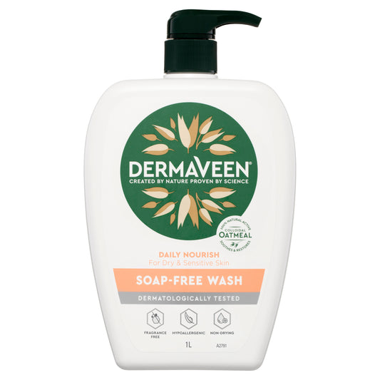 DermaVeen Daily Nourish Soap Free Wash pH 5.5 - 1 Litre