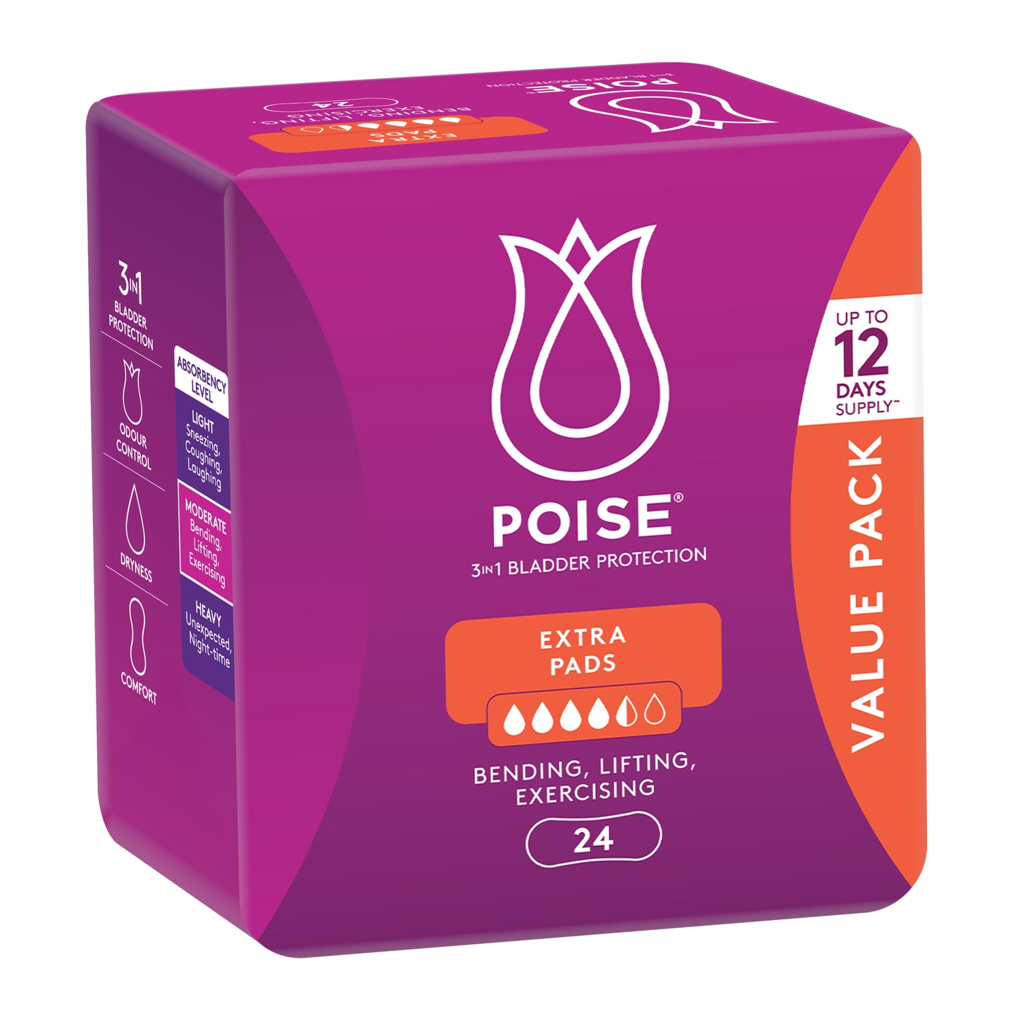 Poise Pads Extra 24 Pack